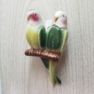 Royal Copley Ceramic Parakeet  wall planter